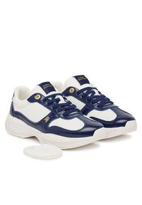 TOMMY HILFIGER - Tommy Hilfiger Sneakersy Modern Runner Shiny Leather FW0FW09413 Granatowy. Kolor: niebieski. Materiał: skóra #4