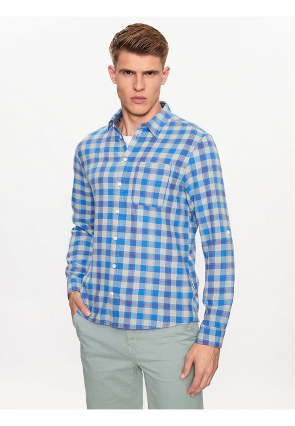 Blend Koszula 20715449 Niebieski Regular Fit. Kolor: niebieski. Materiał: bawełna