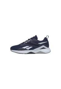 Buty do chodzenia męskie Reebok Nanoflex TR 20. Zapięcie: sznurówki. Kolor: biały, niebieski, wielokolorowy. Materiał: materiał, syntetyk. Szerokość cholewki: normalna. Sport: turystyka piesza