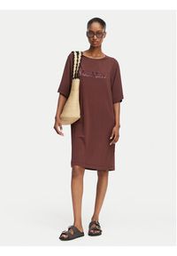 Max Mara Beachwear Sukienka codzienna 2616621049650 Brązowy Regular Fit. Okazja: na co dzień. Kolor: brązowy. Materiał: wiskoza. Typ sukienki: proste. Styl: casual #5