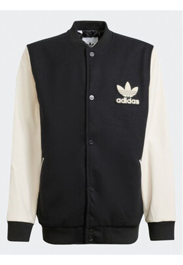 Adidas - adidas Kurtka bomber adicolor IY7505 Czarny Regular Fit. Kolor: czarny. Materiał: syntetyk