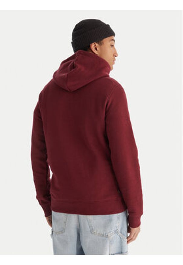 Element Bluza Icon Embroidery ELYFT00198 Bordowy Regular Fit. Kolor: czerwony. Materiał: bawełna