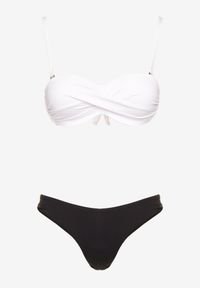 Renee - Białe Bikini 3-częściowe Biustonosz i Majtki Figi w Dwóch Wariantach Milanisse. Kolor: biały. Wzór: gładki #5
