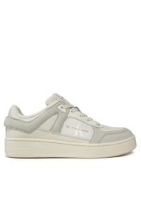 Calvin Klein Jeans Sneakersy Basket Cupsole Low Mix Ml Fad YW0YW01301 Beżowy. Kolor: beżowy. Materiał: skóra