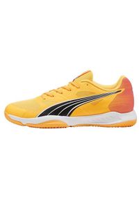 Buty halowe Puma Eliminate Turbo. Kolor: żółty, pomarańczowy, wielokolorowy. Materiał: materiał, syntetyk, tkanina. Szerokość cholewki: normalna