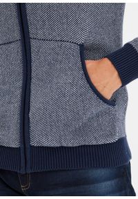 bonprix - Sweter rozpinany z kapturem, z czystej bawełny. Typ kołnierza: kaptur. Kolor: niebieski. Materiał: bawełna, materiał. Wzór: aplikacja #3