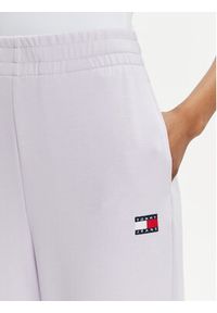 Tommy Jeans Spodnie dresowe DW0DW17312 Fioletowy Wide Leg. Kolor: fioletowy. Materiał: wiskoza #3