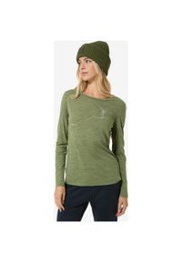 Longsleeve SUPER.NATURAL W BERGGLÜCK LS. Kolor: zielony. Długość rękawa: długi rękaw