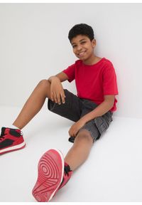 bonprix - Dżinsowe bermudy bojówki o kroju loose fit, z regulowanym paskiem. Kolor: czarny #2