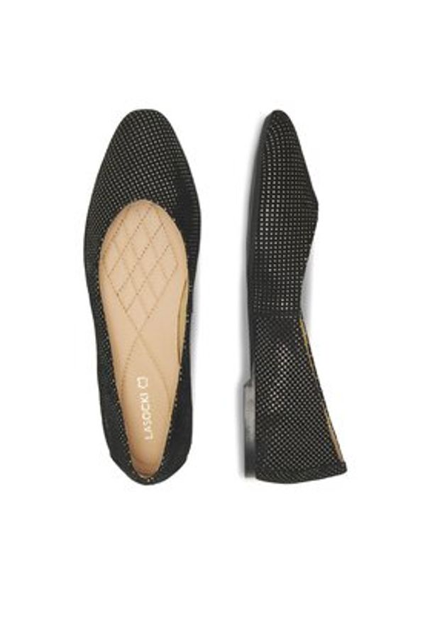 Lasocki Baleriny RST-ZAIRA-01 Czarny. Kolor: czarny. Materiał: zamsz, skóra