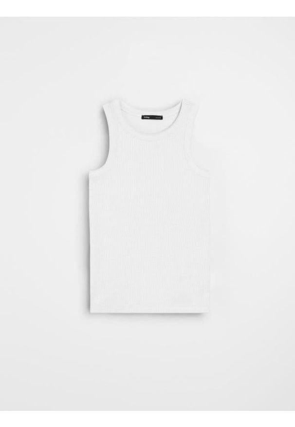Sinsay - Tank top - biały. Kolor: biały
