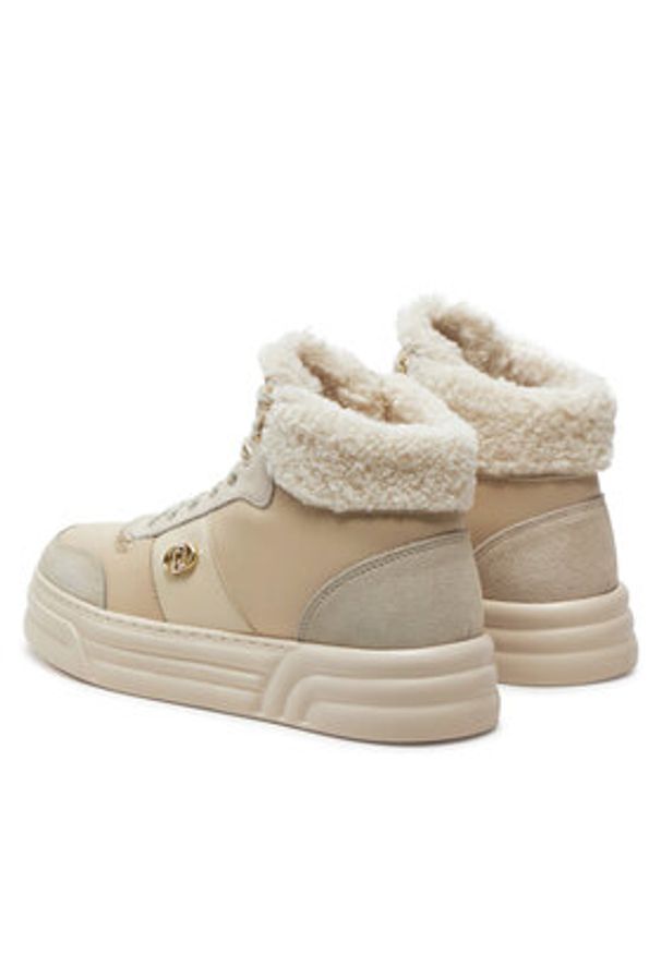 Liu Jo Sneakersy BF4033 PX530 Beżowy. Kolor: beżowy. Materiał: skóra