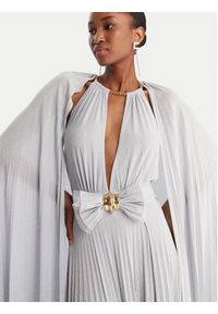 Elisabetta Franchi Sukienka wieczorowa AB-R13-51E2-V860 Srebrny Regular Fit. Kolor: srebrny. Materiał: wiskoza. Styl: wizytowy #4