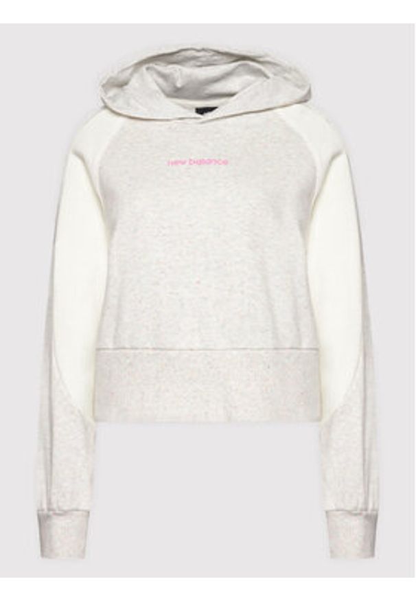 New Balance Bluza WT21524 Beżowy Relaxed Fit. Kolor: beżowy. Materiał: bawełna