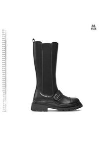 TwinSet - TWINSET Kozaki Chelsea 242GCJ S Czarny. Kolor: czarny. Materiał: skóra #5