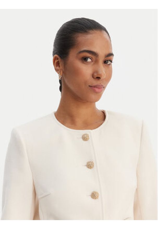 Morgan Marynarka 261-VIKTORY Beżowy Slim Fit. Kolor: beżowy. Materiał: syntetyk