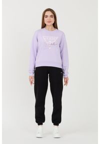 Guess - GUESS Lawendowa damska bluza Icon, Rozmiar L. Kolor: fioletowy #3