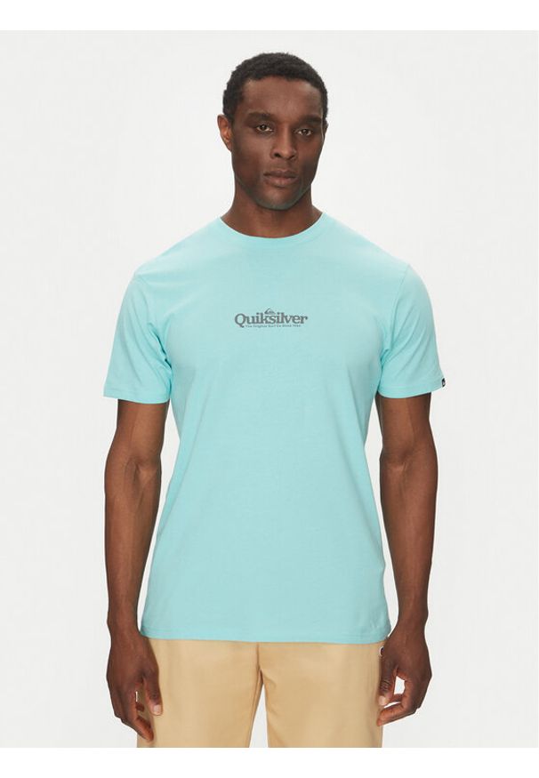 Quiksilver T-Shirt EQYZT08062 Niebieski Regular Fit. Kolor: niebieski. Materiał: bawełna