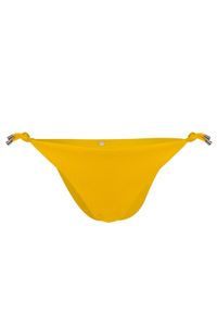 SUSAN SWIMWEAR - Dół od bikini Bow Sand. Stan: obniżony. Kolor: żółty. Materiał: tkanina, satyna #4