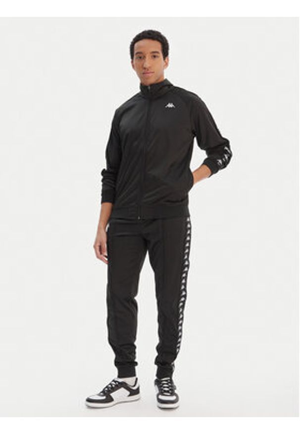 Kappa Bluza Banda Anniston 301EFU0 Czarny Slim Fit. Kolor: czarny. Materiał: syntetyk