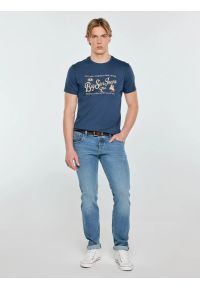 Big-Star - Koszulka męska z nadrukiem z linii Authentic ciemnoniebieska Eller 402. Kolor: niebieski. Materiał: bawełna. Wzór: nadruk. Styl: vintage, klasyczny #5