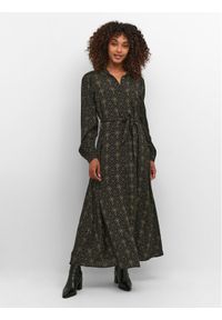 Kaffe Sukienka koszulowa Mira 10506917 Czarny Regular Fit. Kolor: czarny. Materiał: wiskoza. Typ sukienki: koszulowe