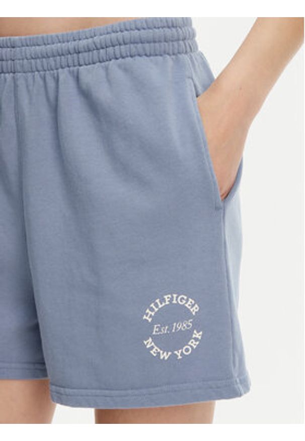 TOMMY HILFIGER - Tommy Hilfiger Szorty sportowe UW0UW05794 Niebieski Regular Fit. Kolor: niebieski. Materiał: bawełna