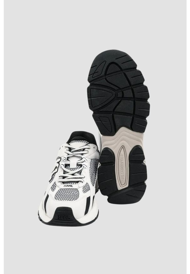Karl Lagerfeld - KARL LAGERFELD Białe sneakersy męskie ORION Sidetrim Mix Lo, Rozmiar 43. Kolor: biały