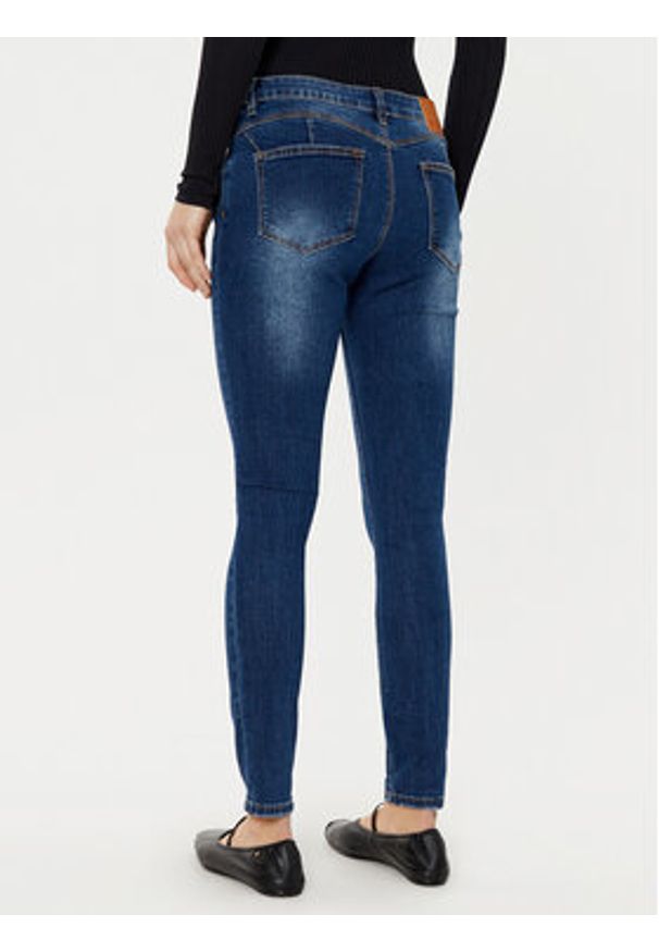 Please Jeansy P8361HOM31 Granatowy Skinny Fit. Kolor: niebieski