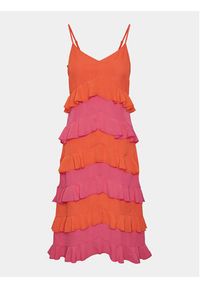 YAS Sukienka letnia Clara 26032842 Pomarańczowy Regular Fit. Kolor: pomarańczowy. Materiał: syntetyk. Sezon: lato #5