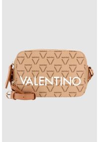 Valentino by Mario Valentino - VALENTINO Mała beżowa torebka Liuto Camera Bag. Kolor: beżowy. Styl: klasyczny