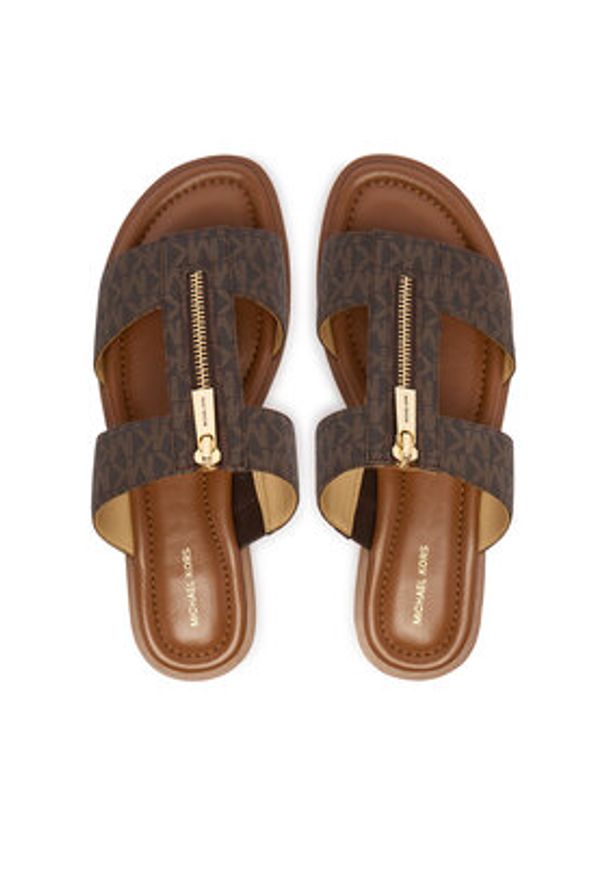 MICHAEL Michael Kors Klapki Berkley Flat 40S6BRFS1B Brązowy. Kolor: brązowy. Materiał: skóra