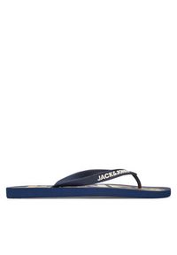 Jack & Jones - Jack&Jones Japonki Jfwlogo Palm Print Flip Flop Ln 12230642 Granatowy. Kolor: niebieski. Wzór: nadruk #2