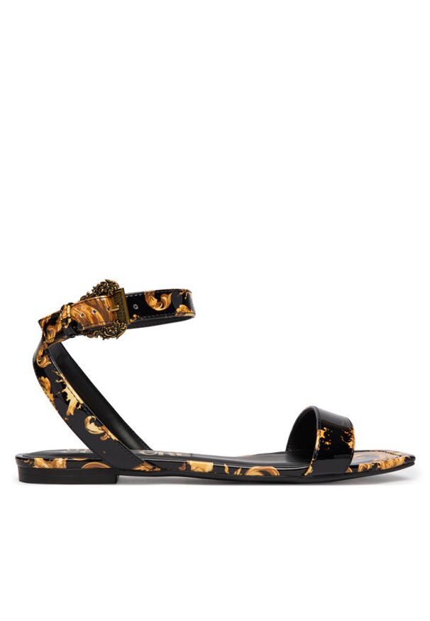 Versace Jeans Couture Sandały 80VA3S61 ZS366 G89 Czarny. Kolor: czarny. Materiał: skóra