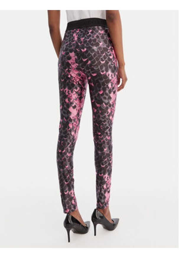 Versace Jeans Couture Legginsy 80HAC101 JS552 Różowy Slim Fit. Kolor: różowy. Materiał: syntetyk