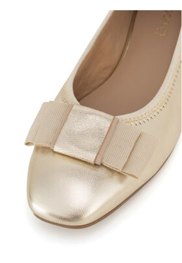 Lasocki Baleriny RST-ROMI-43 Złoty. Kolor: złoty. Materiał: skóra