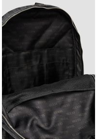 Guess - GUESS Czarny plecak męski Torino. Kolor: czarny. Materiał: skóra ekologiczna. Styl: elegancki