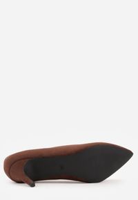 Renee - Brązowe Casualowe Szpilki Vices z Wkładką ze Skóry Naturalnej Cleinae. Okazja: na co dzień. Kolor: brązowy. Materiał: skóra. Obcas: na szpilce. Styl: casual. Wysokość obcasa: średni #6
