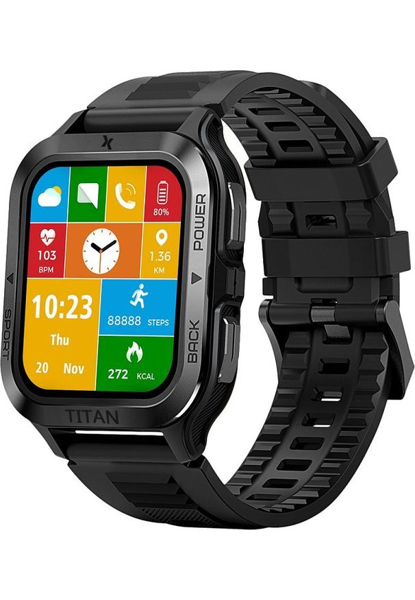 Smartwatch Maxcom FW67 Titan Pro Czarny (MAXCOMFW67GRA). Rodzaj zegarka: smartwatch. Kolor: czarny