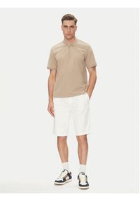 Kappa Szorty materiałowe Oris 600BTI0 Écru Slim Fit. Materiał: bawełna