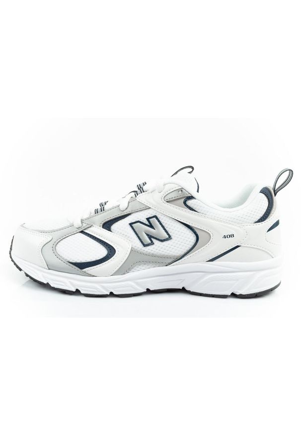 Buty lekkie wygodne białe sportowe sneakersy męskie New Balance. Kolor: biały, szary, wielokolorowy. Materiał: syntetyk. Szerokość cholewki: normalna