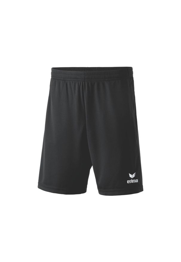 ERIMA - Spodenki sędziowskie Erima Valencia. Kolor: czarny. Długość: krótkie. Sezon: lato. Sport: piłka nożna