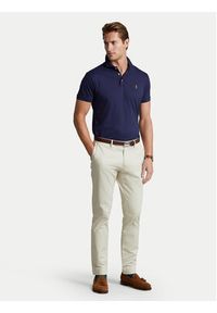 Polo Ralph Lauren Polo 710713130006 Granatowy Custom Slim Fit. Typ kołnierza: polo. Kolor: niebieski. Materiał: bawełna