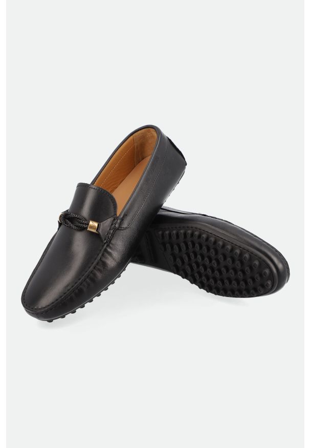 Emporio Armani - MOKASYNY EMPORIO ARMANI. Materiał: skóra. Wzór: aplikacja