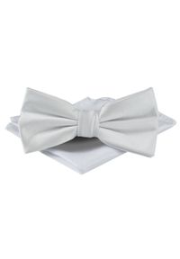 Mucha Męska w Zestawie z Poszetką - Alties - Jednolita, Biała. Kolor: biały. Wzór: jednolity. Styl: elegancki, sportowy #1