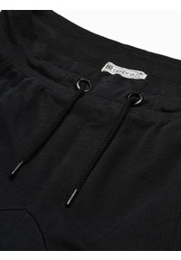 Ombre Clothing - Spodnie męskie dresowe joggery P948 - czarne - XXL. Kolor: czarny. Materiał: dresówka