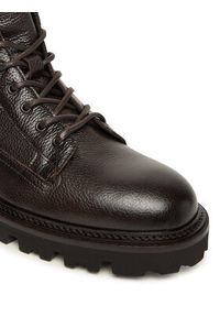 BOSS Trapery Julyo 50552581 Brązowy. Kolor: brązowy. Materiał: skóra
