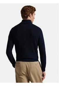 Polo Ralph Lauren Sweter 710859939002 Granatowy Regular Fit. Typ kołnierza: polo. Kolor: niebieski. Materiał: bawełna #3