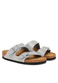 Birkenstock Klapki Arizona 1030127 Srebrny. Kolor: srebrny. Materiał: skóra #3