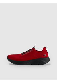 4f - 4F Niskie sneakersy sportowe VELOCORE męskie - czerwone 45. Okazja: na co dzień. Zapięcie: sznurówki. Kolor: czerwony. Materiał: guma, dzianina. Szerokość cholewki: normalna #1